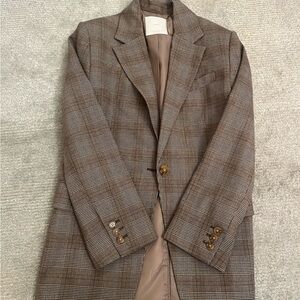 Mango Classic Checkered Blazer